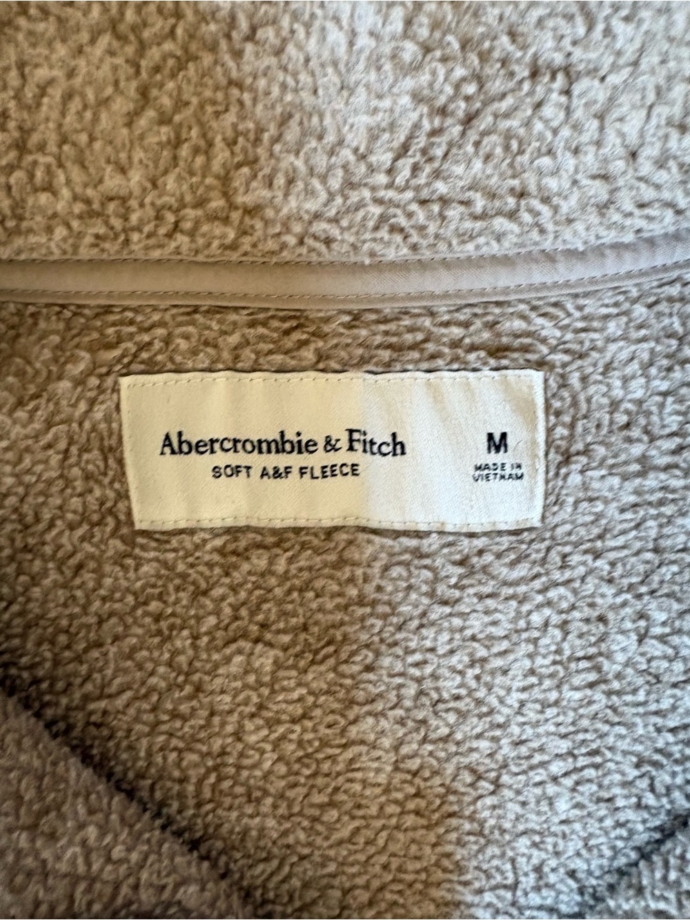 Abercrombie & Fitch Men's Half-Zip Pullover - Taupe - Picture 3 of 4